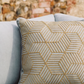 Gold Striped Cubes 50cm Embroidered Scatter Cushion