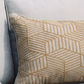 Gold Striped Cubes 40 x 60cm Embroidered Scatter Cushion