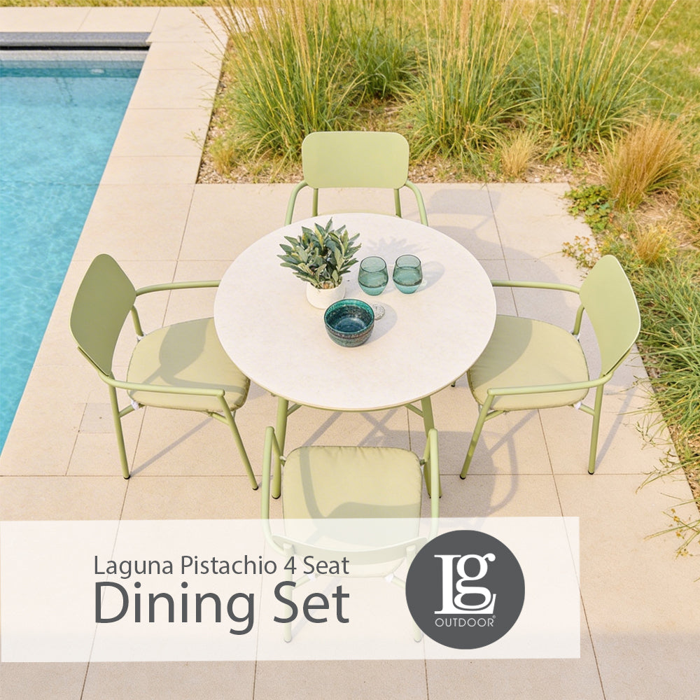 Laguna Pistachio 4 Seat Round Dining Set