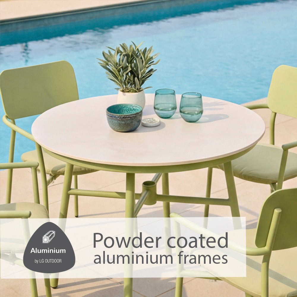 Laguna Pistachio 4 Seat Round Dining Set