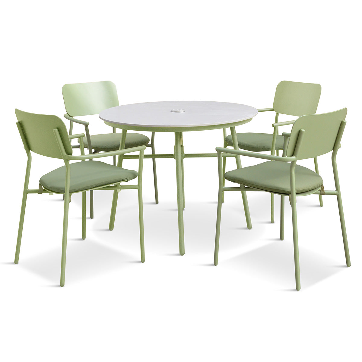 Laguna Pistachio 4 Seat Round Dining Set