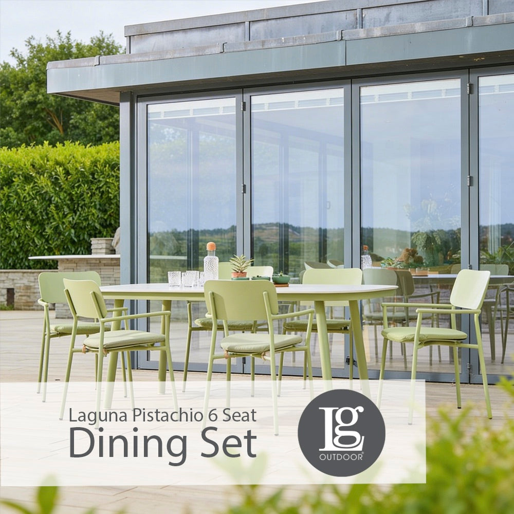 Laguna Pistachio 6 Seat Rectangular Dining Set