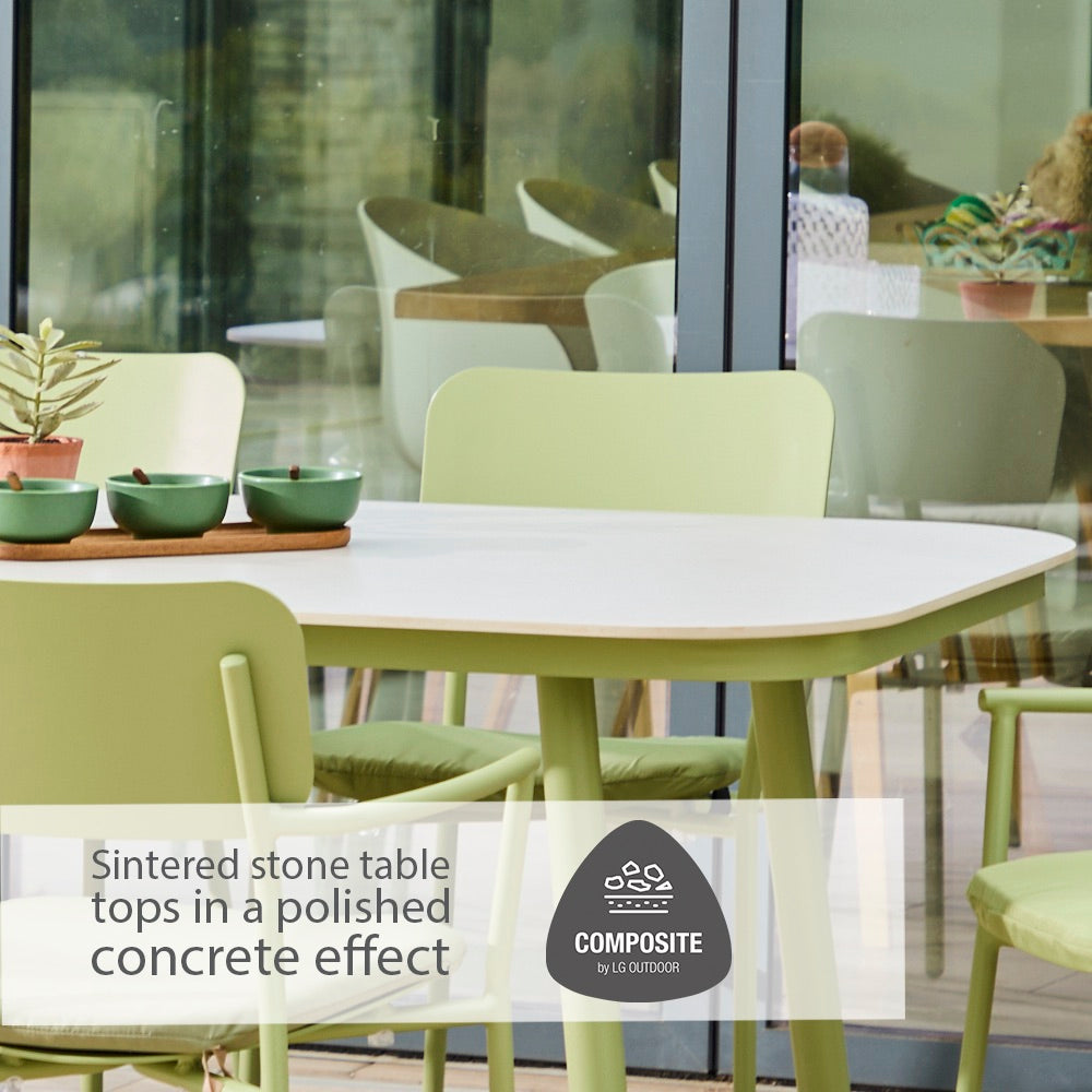 Laguna Pistachio 6 Seat Rectangular Dining Set