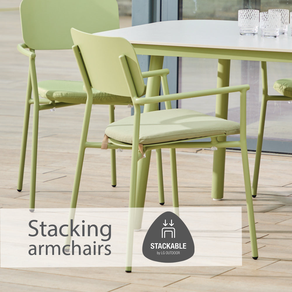 Laguna Pistachio 6 Seat Rectangular Dining Set
