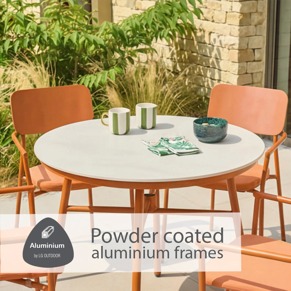 Laguna Terracotta 4 Seat Round Dining Set