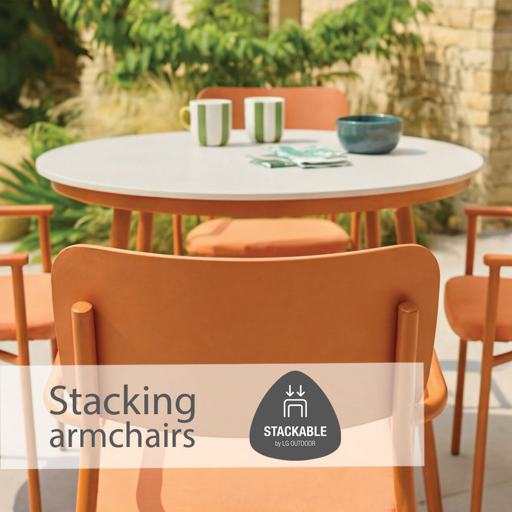 Laguna Terracotta 4 Seat Round Dining Set