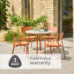 Laguna Terracotta 4 Seat Round Dining Set