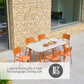Laguna Terracotta 6 Seat Rectangular Dining Set