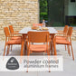 Laguna Terracotta 6 Seat Rectangular Dining Set