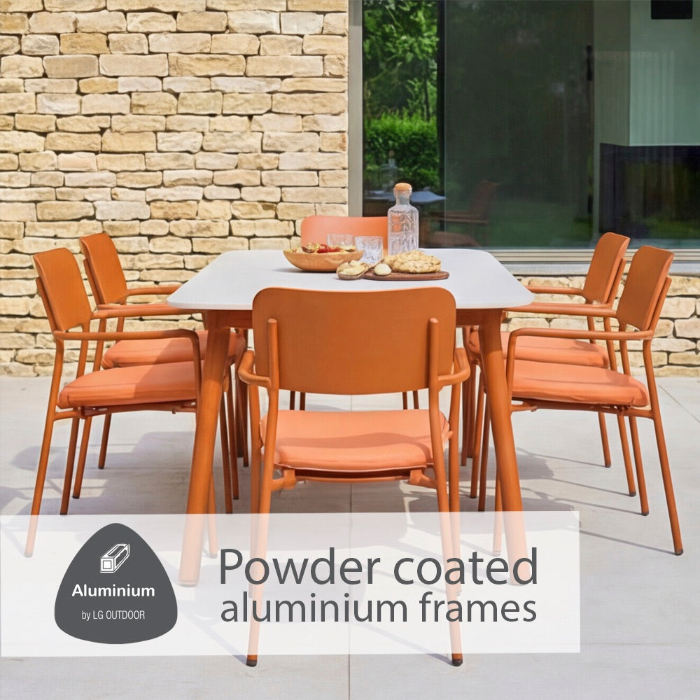 Laguna Terracotta 6 Seat Rectangular Dining Set