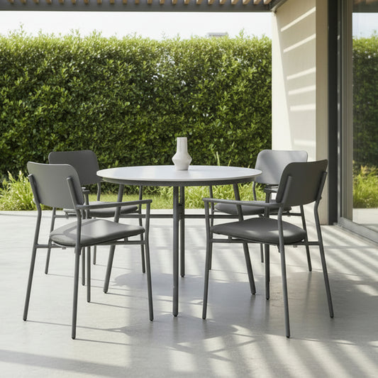 Laguna Flint 4 Seat Round Dining Set