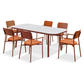 Laguna Terracotta 6 Seat Rectangular Dining Set
