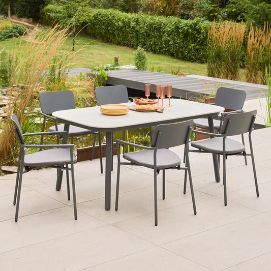 Laguna Flint 6 Seat Rectangular Dining Set