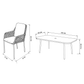 Laguna Terracotta 6 Seat Rectangular Dining Set
