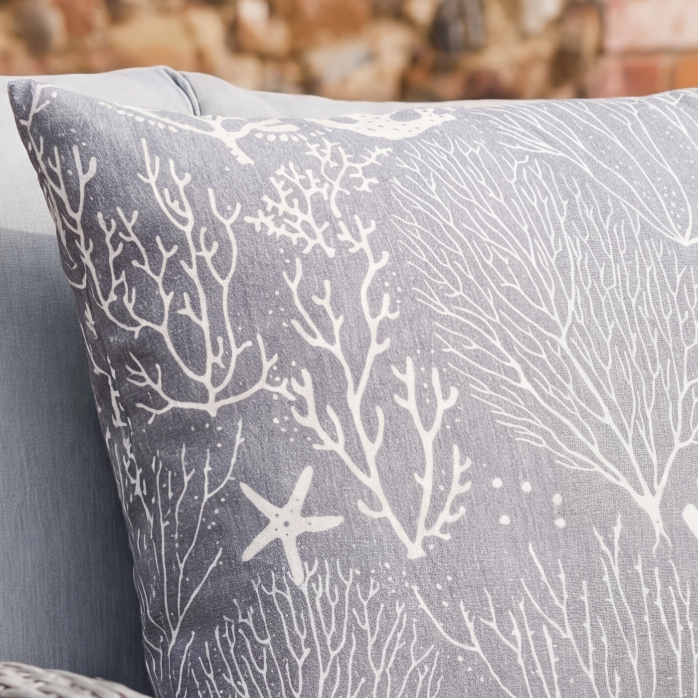 Grey Coral Scatter Cushion