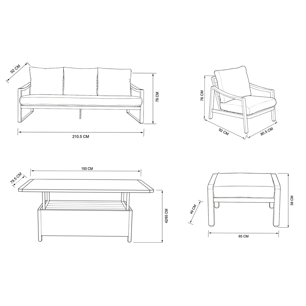 Lisbon Lounge Dining Set