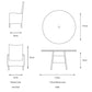 Monte Carlo Sand 4 Seat Dining Set with 2.5m Parasol