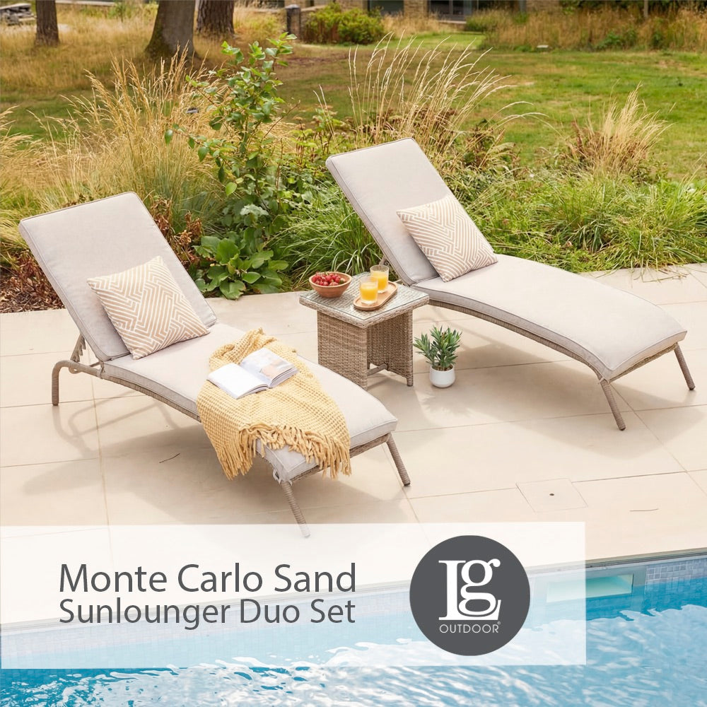 Monte Carlo Sand Sunlounger Duo Set