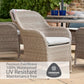 Monte Carlo Sand 4 Seat Dining Set with 2.5m Parasol