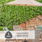 Monte Carlo Sand 4 Seat Dining Set with 2.5m Parasol