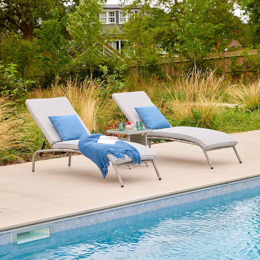 Monte Carlo Stone Sunlounger Duo Set