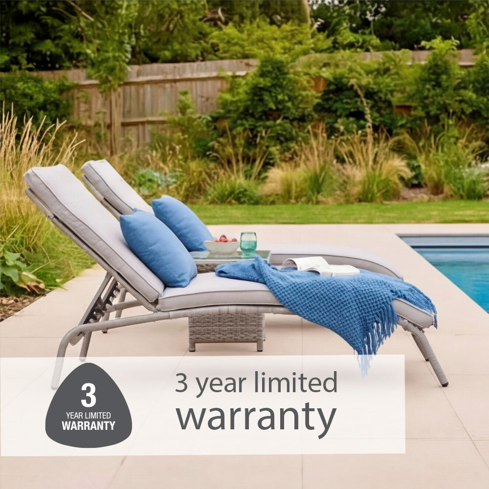 Monte Carlo Stone Sunlounger Duo Set