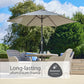 Monte Carlo Stone 4 Seat Dining Set with 2.5m Parasol