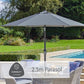 Monte Carlo Stone 4 Seat Dining Set with 2.5m Parasol