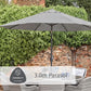 Monte Carlo Stone 8 Seat Dining Set with Weave Lazy Susan and 3.0m Parasol