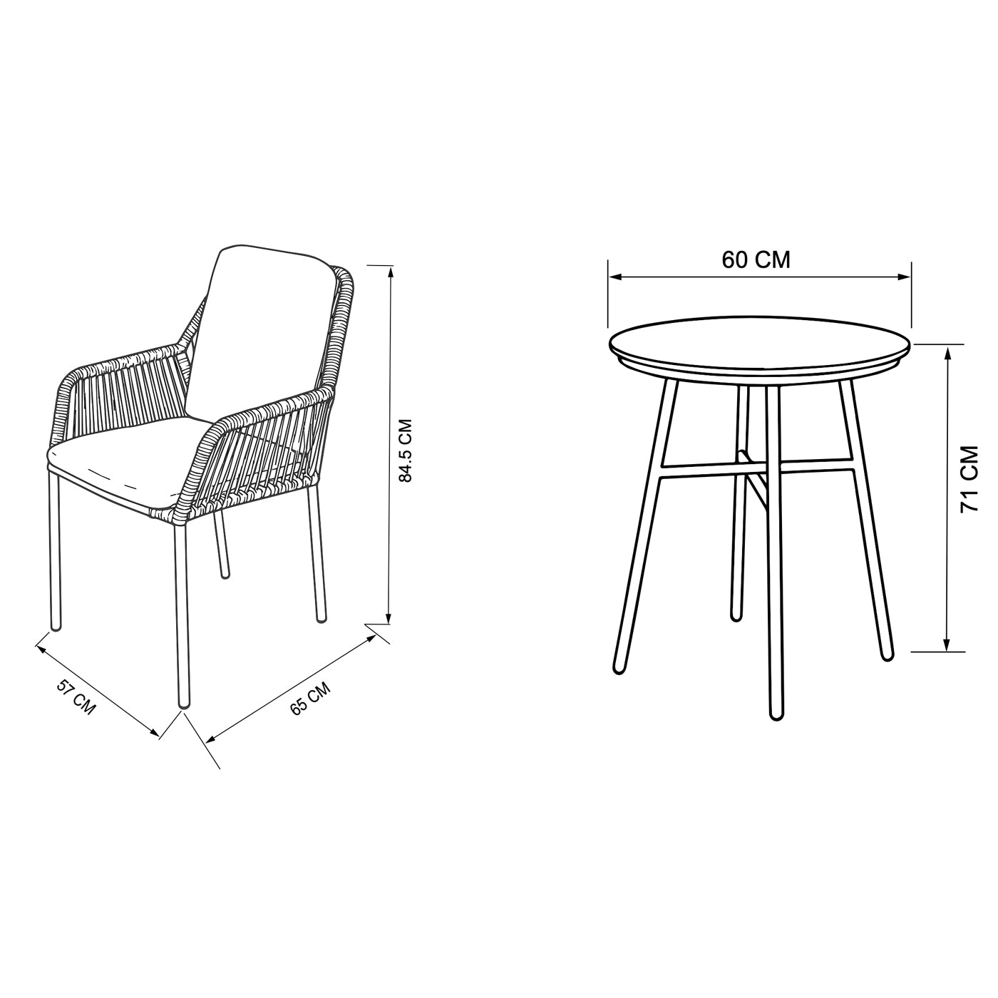 Malibu Terracotta Bistro Set