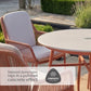 Malibu Terracotta 4 Seat Round Dining Set