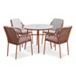 Malibu Terracotta 4 Seat Round Dining Set