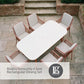 Malibu Terracotta 6 Seat Rectangular Dining Set