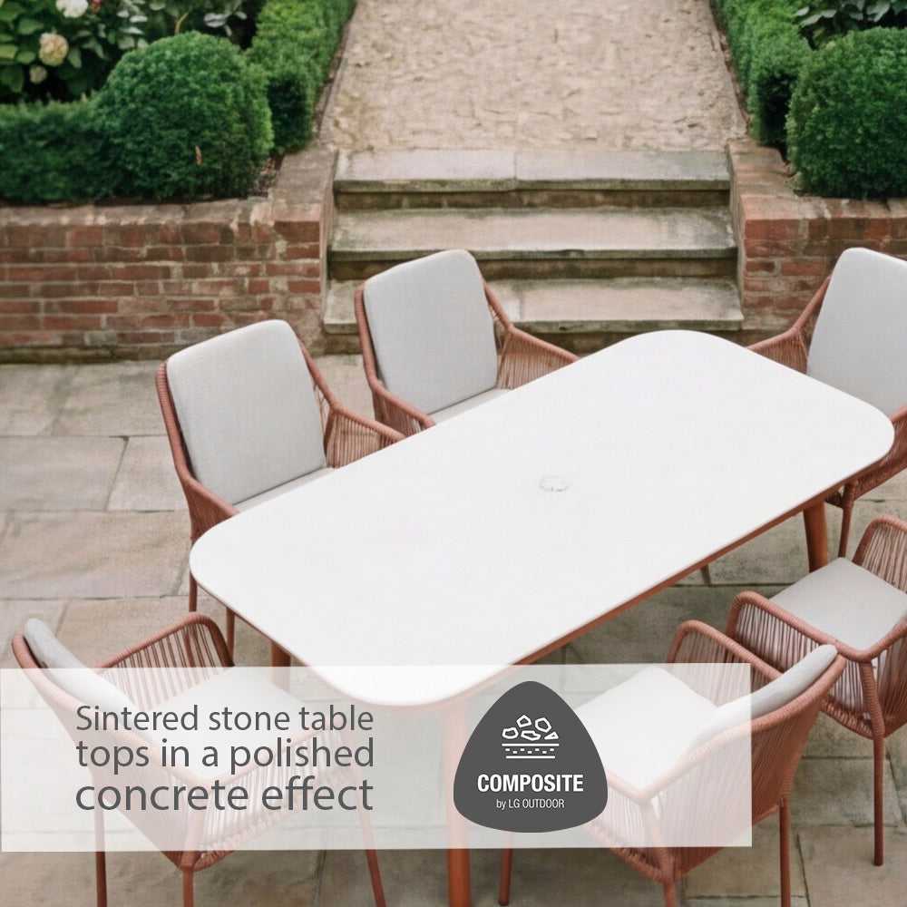 Malibu Terracotta 6 Seat Rectangular Dining Set