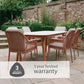Malibu Terracotta 6 Seat Rectangular Dining Set