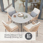 Malibu Wheat 4 Seat Round Dining Set