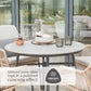 Malibu Wheat 4 Seat Round Dining Set