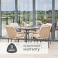 Malibu Wheat 4 Seat Round Dining Set