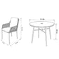Malibu Wheat 4 Seat Round Dining Set