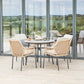 Malibu Wheat 4 Seat Round Dining Set