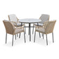 Malibu Wheat 4 Seat Round Dining Set