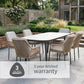 Malibu Wheat 6 Seat Rectangular Dining Set