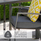 Milano 6 Seat Set with Highback Armchairs and 3.0m Parasol