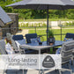 Milano 6 Seat Set with Highback Armchairs and 3.0m Parasol