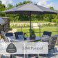 Milano 6 Seat Set with Highback Armchairs and 3.0m Parasol