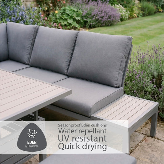 Milano Deluxe Modular Dining Set with Adjustable Table