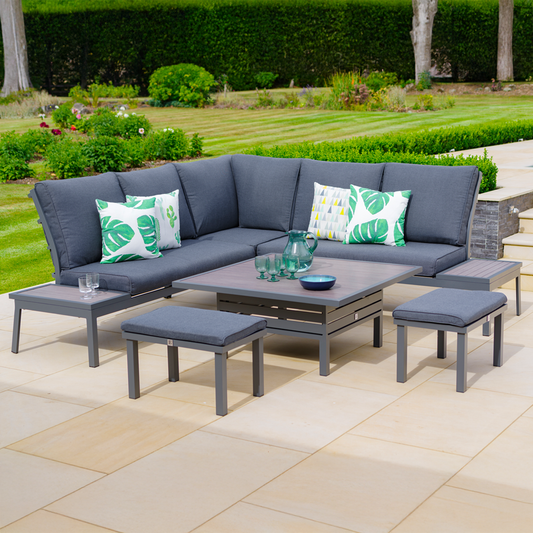 Milano Deluxe Modular Dining Set with Adjustable Table