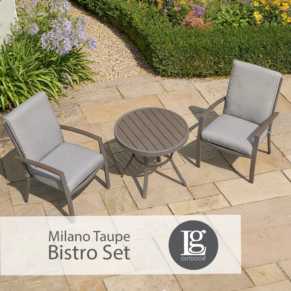 Milano Taupe Bistro Set