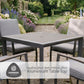 Milano Taupe 4 Seat Set with Highback Armchairs and 2.5m Parasol
