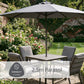 Milano Taupe 4 Seat Set with Highback Armchairs and 2.5m Parasol